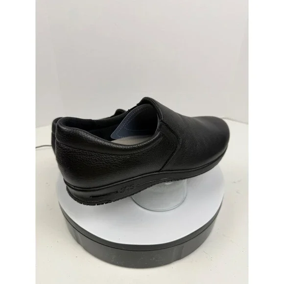 SAS Water Resistant Black Slip On Leather Grip Orthopedic Comfort Shoes Women 9M